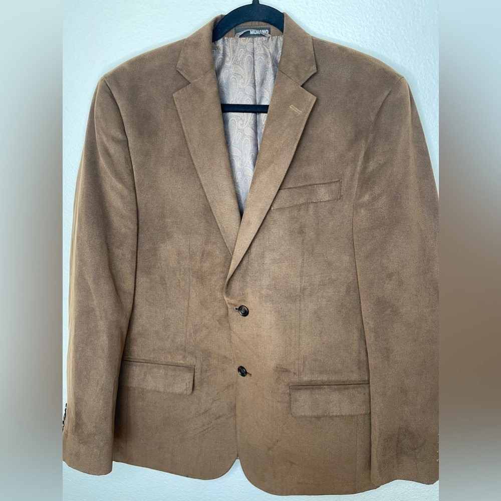 Murano Men's Wardrobe Essentials Classic-Fit
Twill Blazer Dark Brown Size L